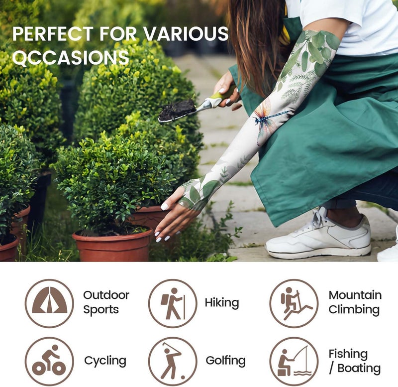 YPHCDO Store Gardening Sleeves Farm Sun Protection Arm Cooling Sleeves Thorn Proof Garden for Women Men with Thumb Hole - Image 4